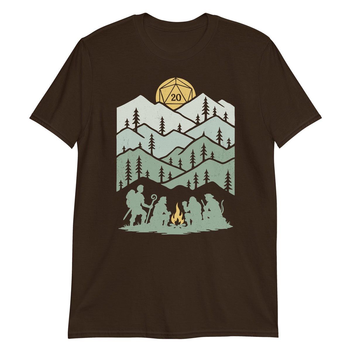 Camiseta de dados D20 - Descanso Largo