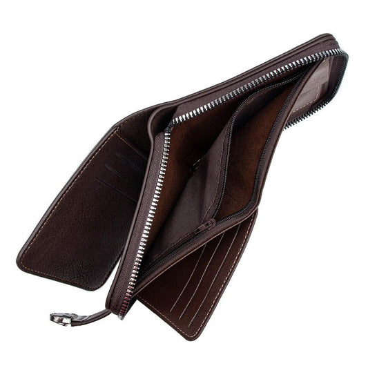 Multifunctional Multiple Card Slots Zipper Wallet For Men