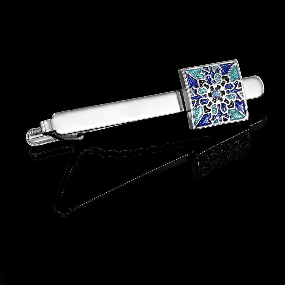 Men's Creative Blue Pattern Cufflinks Gift Box