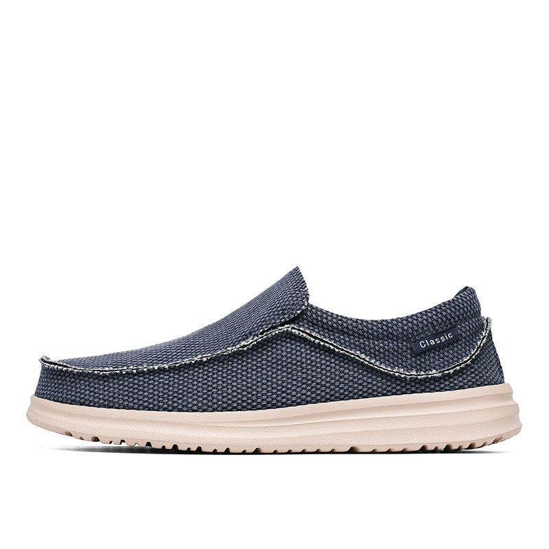 Men's Extended-Size Canvas Slip-On Flats