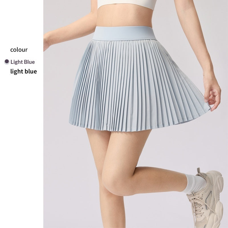 A Pleated Skirt Paired With A Pair Of Pleated Yoga Shorts