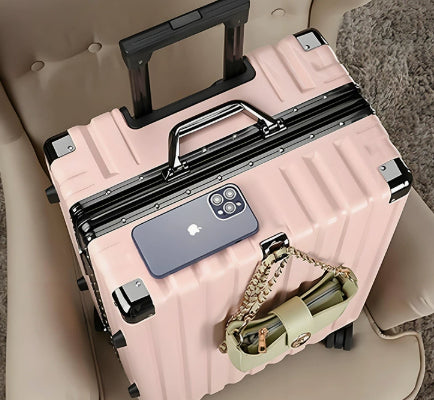 Unisex Aluminum Frame Solid Trolley Travel Case Travel Bag