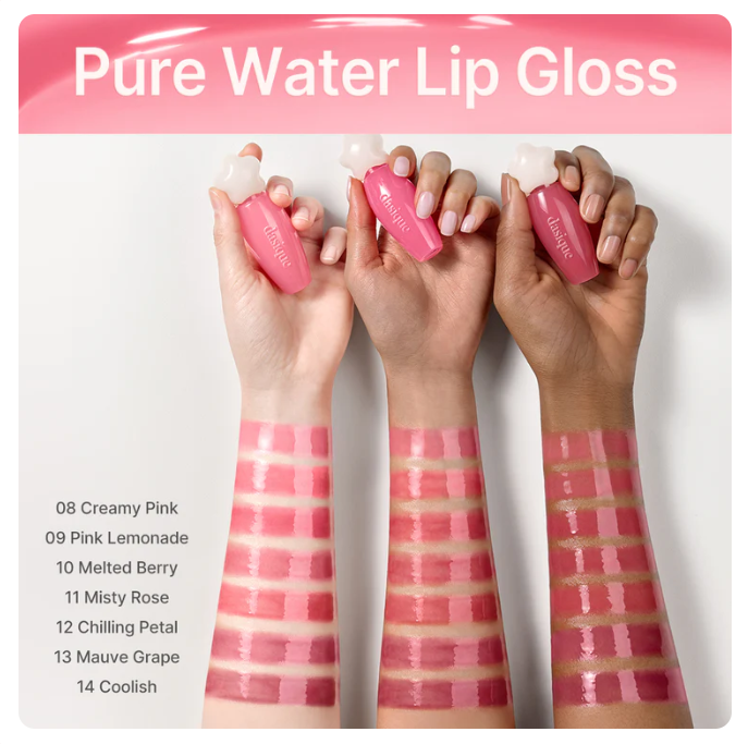 dasique Pure Water Lip Gloss 2.6g (14colors)
