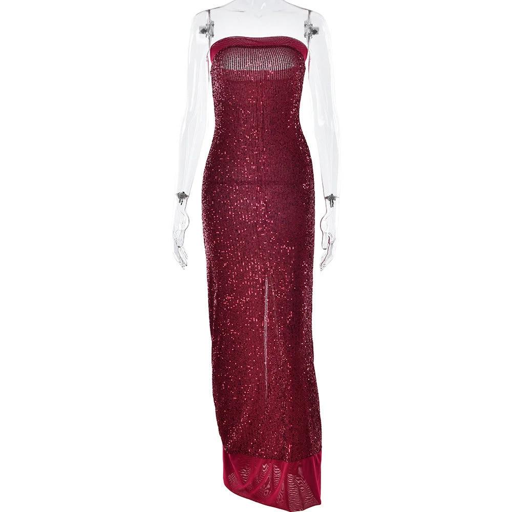 Women's Evening Dress Elegant Bandeau Slim-fit