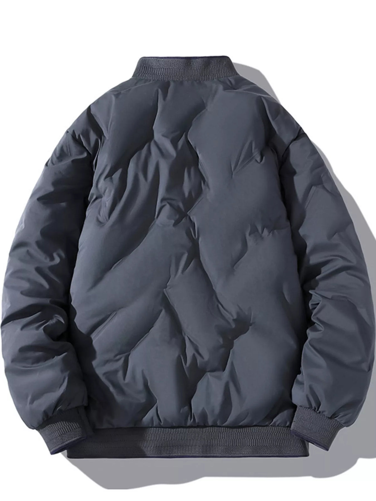 Men's Plus Size Padded Zip Up Bomber Jacket