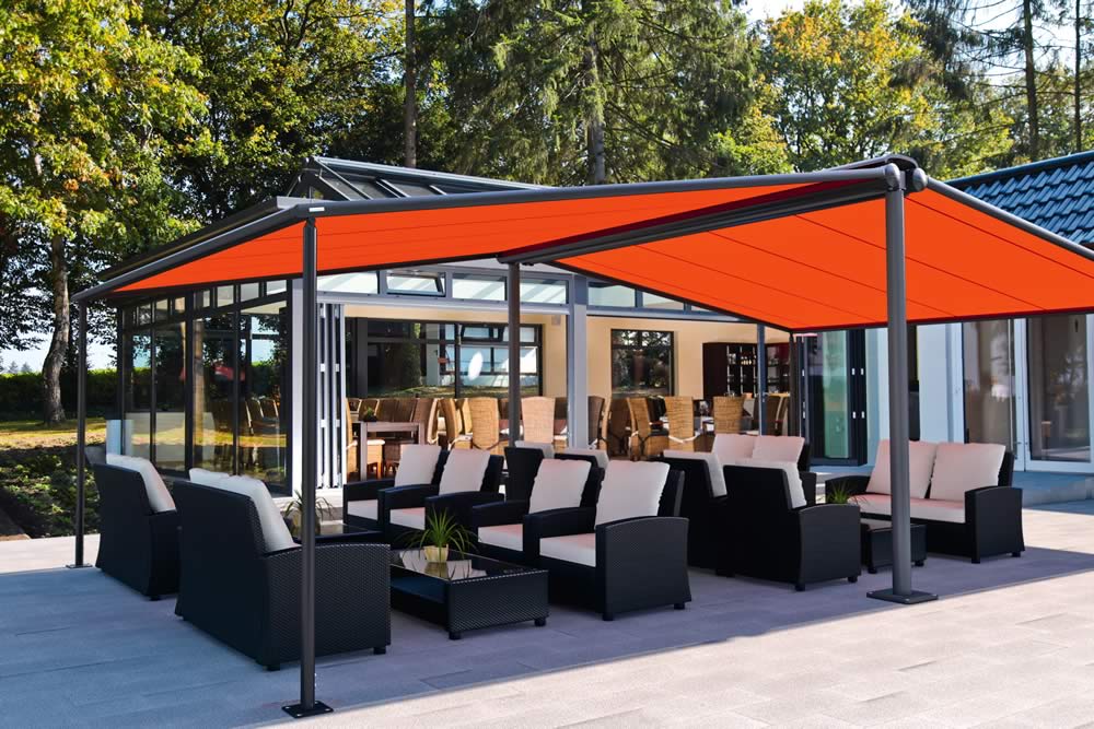 D8200 Smart Retractable Awning 2-6m &1.5-3.5m Heavy Duty Motorized Patio Canopy With Remote WindRain Sensors LED Light Arm
