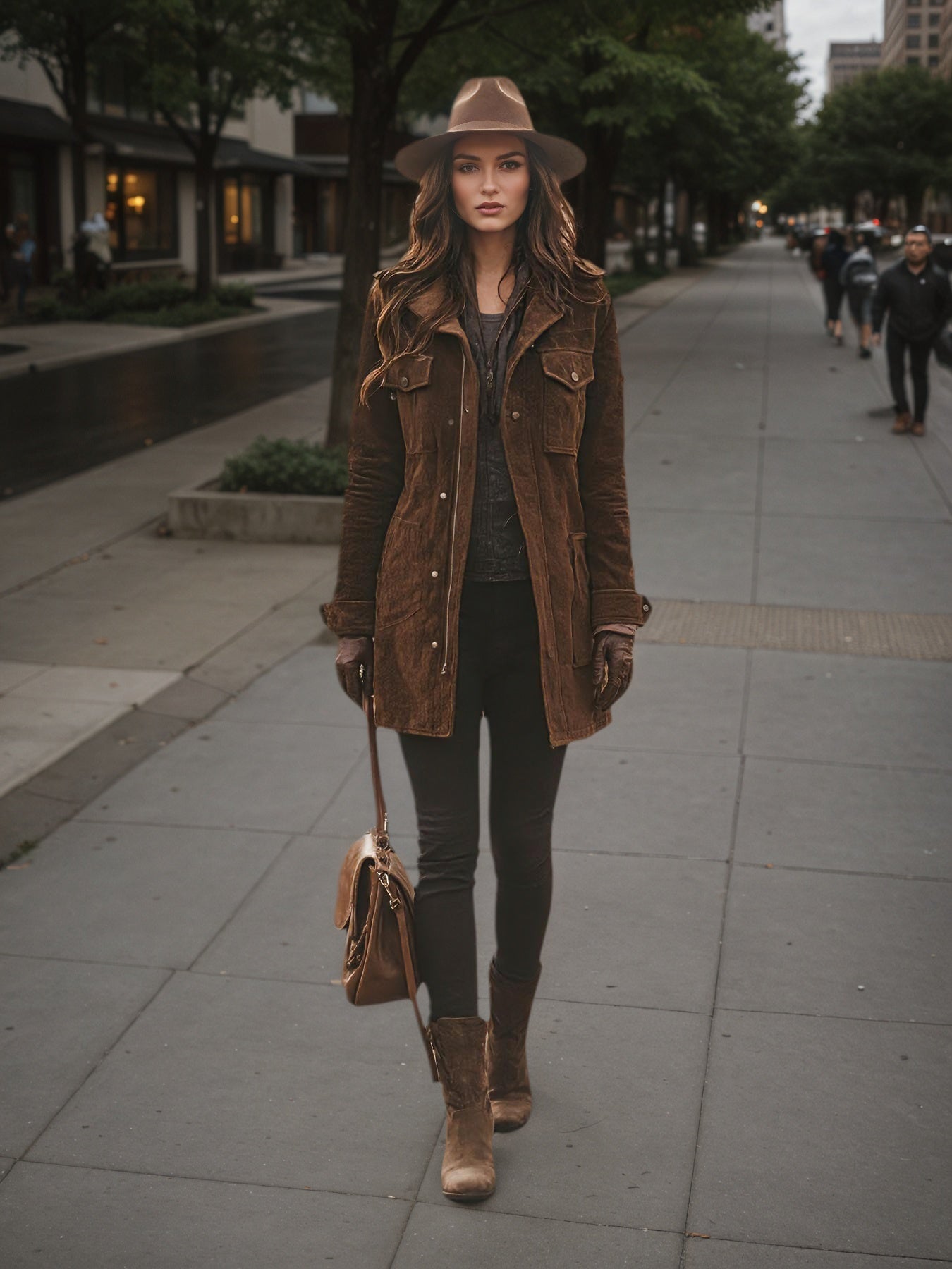 Chaqueta Larga de Invierno Estilo Vintage para Mujer – Abrigo Cálido Cortavientos de Otoño