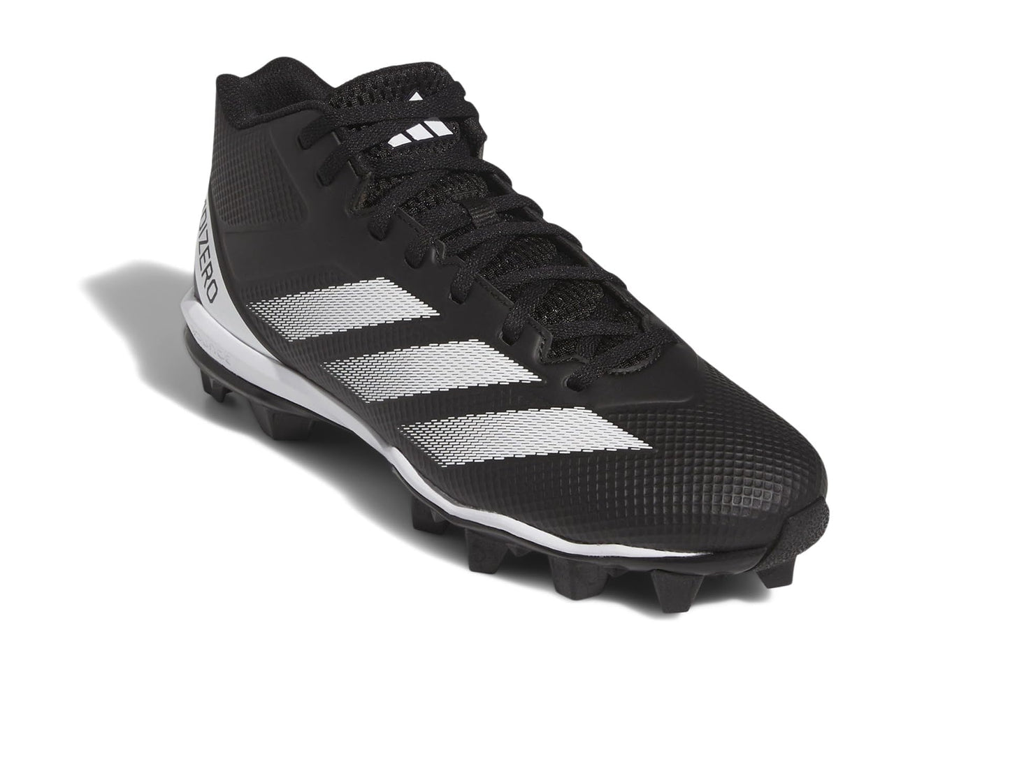 adidas Mens Adizero Impact.2 Spark Molded Football Sneaker Black/White/Black 9.5