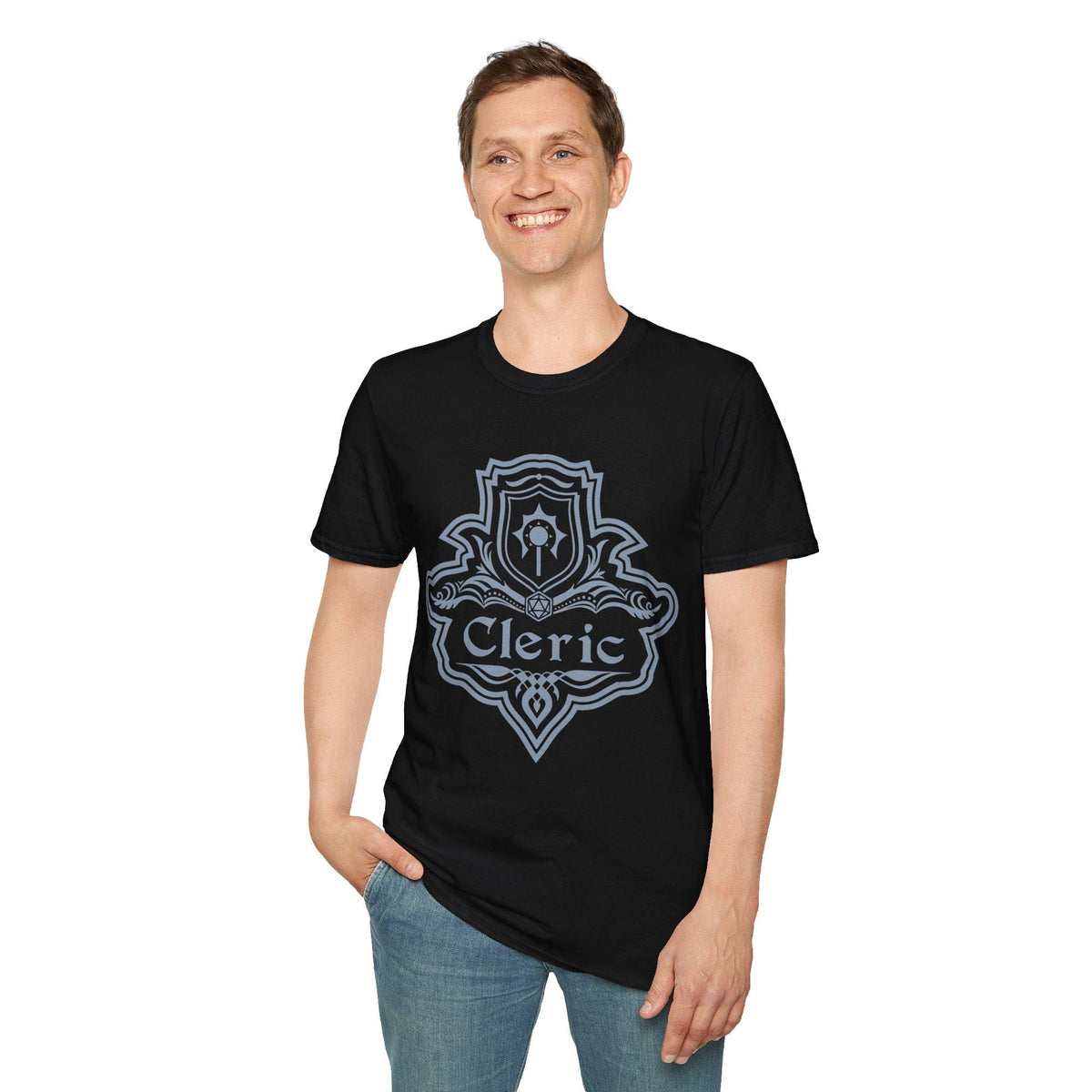 Camiseta con el Emblema de la Clase Clérigo de D&D