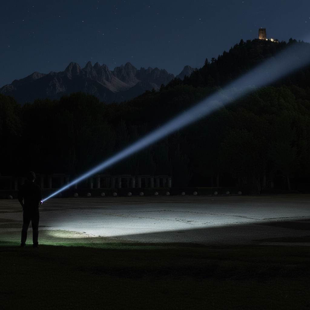 Rechargeable LED Flashlight | High Lumen Zoomable Torch with LCD Power Display