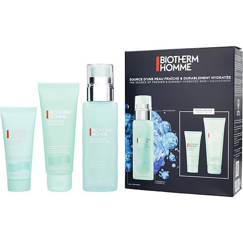 Biotherm by BIOTHERM Homme Aquapower Prestige Set: Aquapower Shower Gel 75ml + Aquapower Advanced Gel 75ml + Aquapower Cleanser 40ml --3pcs