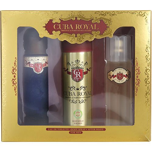 CUBA ROYAL by Cuba EDT SPRAY 3.4 OZ & AFTERSHAVE 3.4 OZ & BODY SPRAY 6.6 OZ