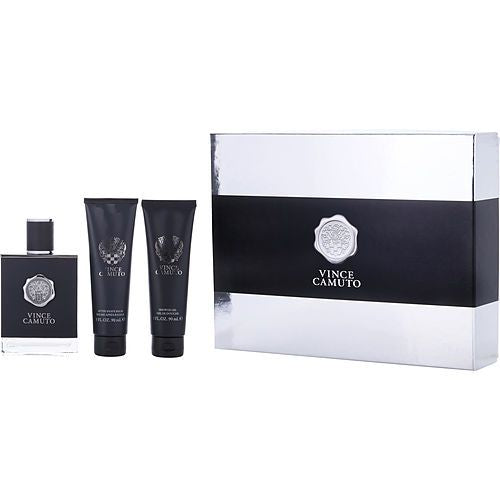 VINCE CAMUTO MAN by Vince Camuto EDT SPRAY 3.4 OZ & AFTERSHAVE BALM 3 OZ & SHOWER GEL 3 OZ