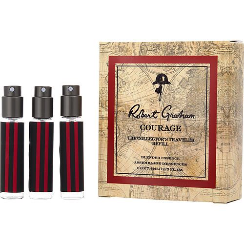 ROBERT GRAHAM COURAGE by Robert Graham BLENDED ESSENCE TRAVEL REFILL SPRAY 0.25 OZ X 3