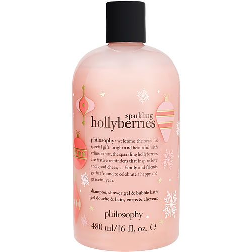 Philosophy by Philosophy Sparkling Hollyberries Shampoo, Shower Gel & Bubble Bath --480ml/16oz *TESTER