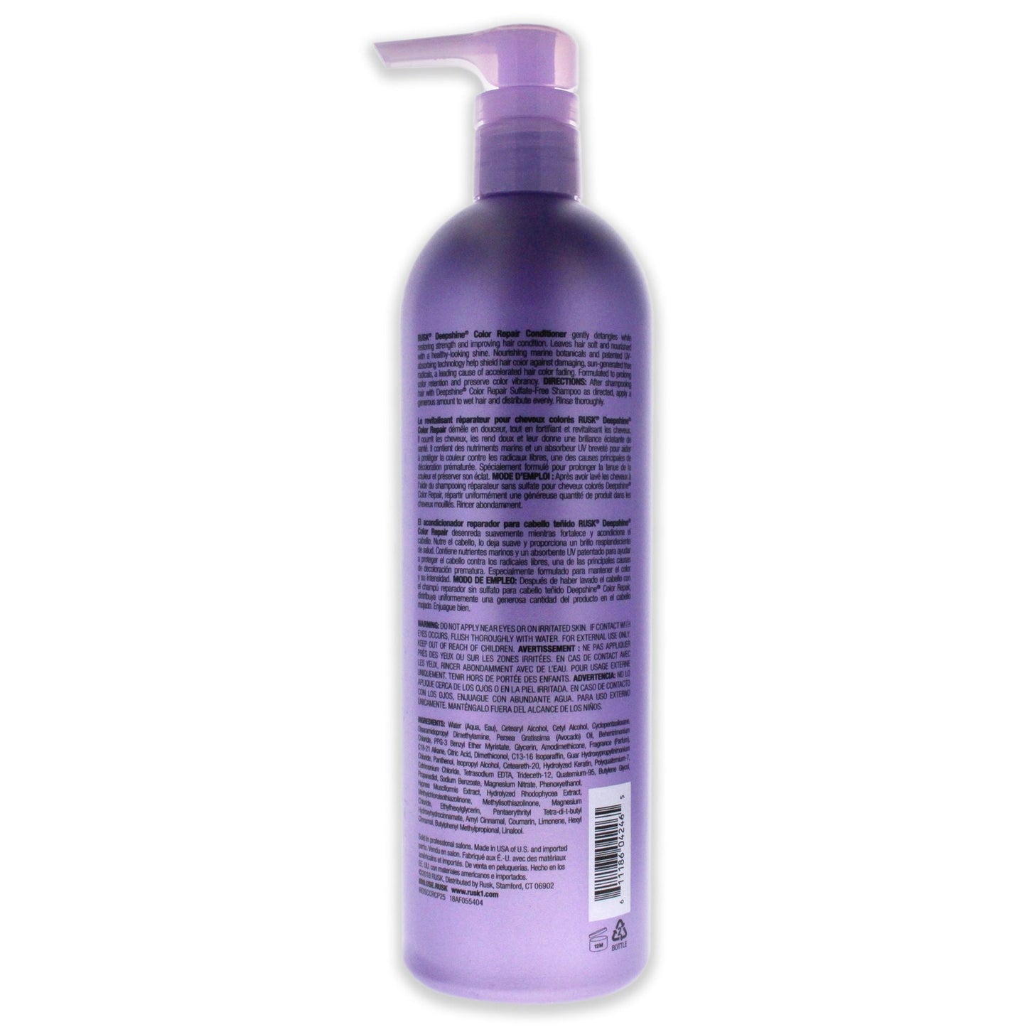 Deepshine Color Repair Conditioner by Rusk for Unisex - 25 oz Conditioner