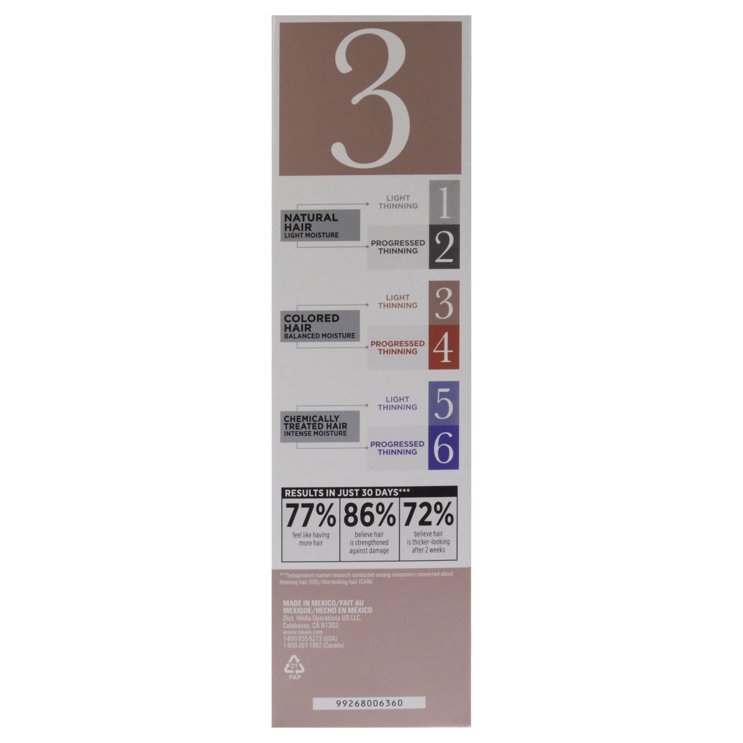System 3 Kit by Nioxin for Unisex - 3 Pc 10.1oz Color Safe Cleanser Shampoo, 10.1 oz Color Safe Scalp Therapy Conditioner, 3.38oz Color Safe Scalp and Hair Treatment