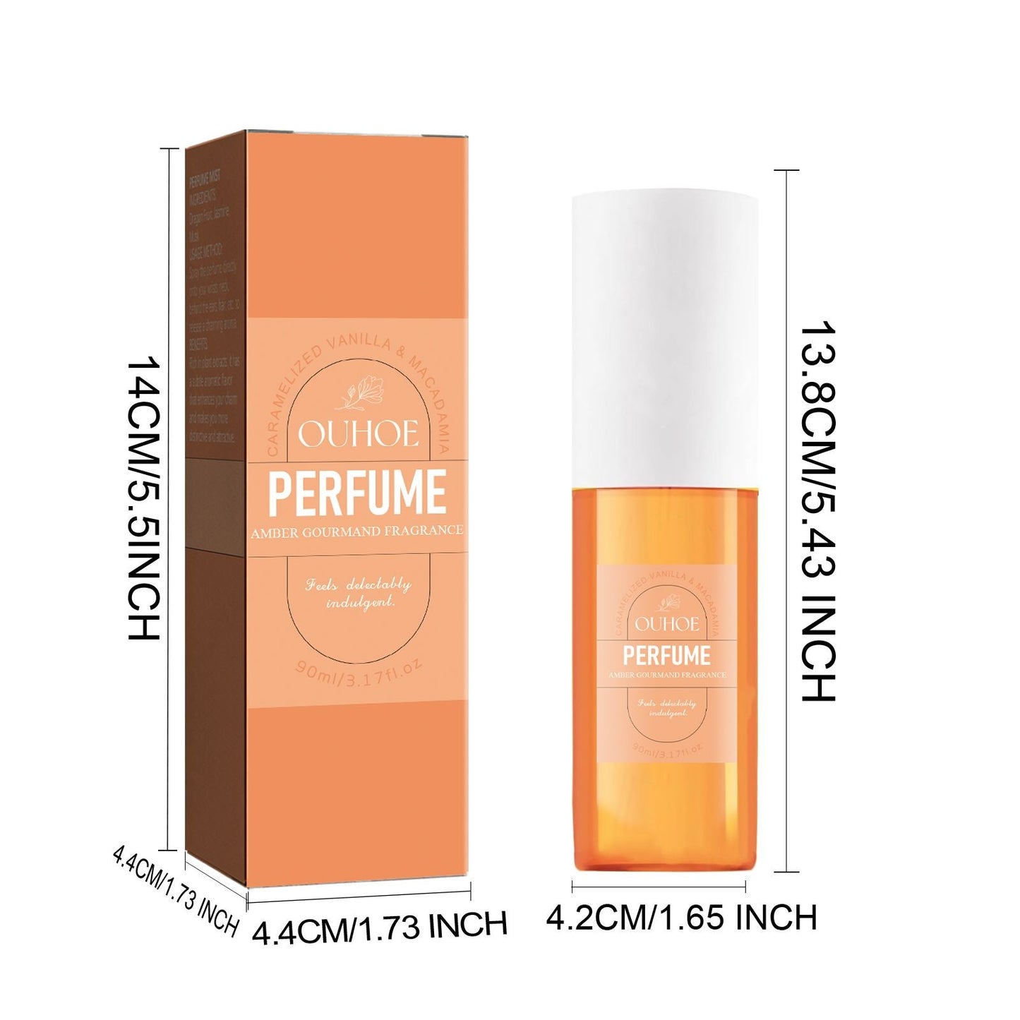 OUHOE Brazil Perfume (Orange) Women Dating Fresh Natural Long-lasting Fragrance Non-pungent Floral Body Perfume Spray
