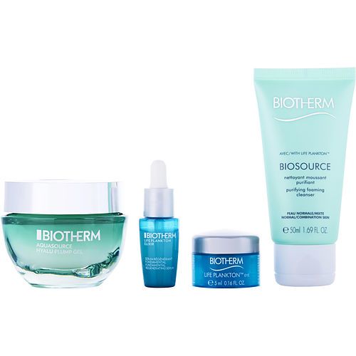 Biotherm by BIOTHERM Biosource Gift Set: Aquasource Hyalu Plump Gel 50ml + Life Plankton Biosource 50ml + Life Plankton Elixír 7ml + Life Plankton Eye 5ml --4pcs
