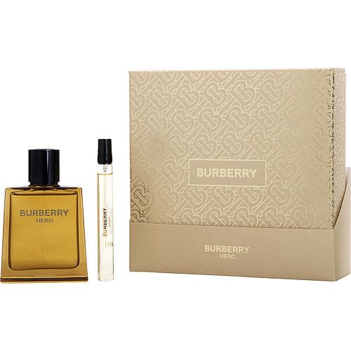 BURBERRY HERO by Burberry EAU DE PARFUM SPRAY 3.4 OZ & EAU DE PARFUM SPRAY 0.34 OZ MINI