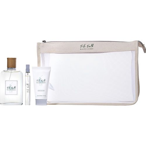 POLO EARTH by Ralph Lauren EDT SPRAY 3.4 OZ & BODY LOTION 1.7 OZ & EDT SPRAY 0.33 OZ MINI & BAG