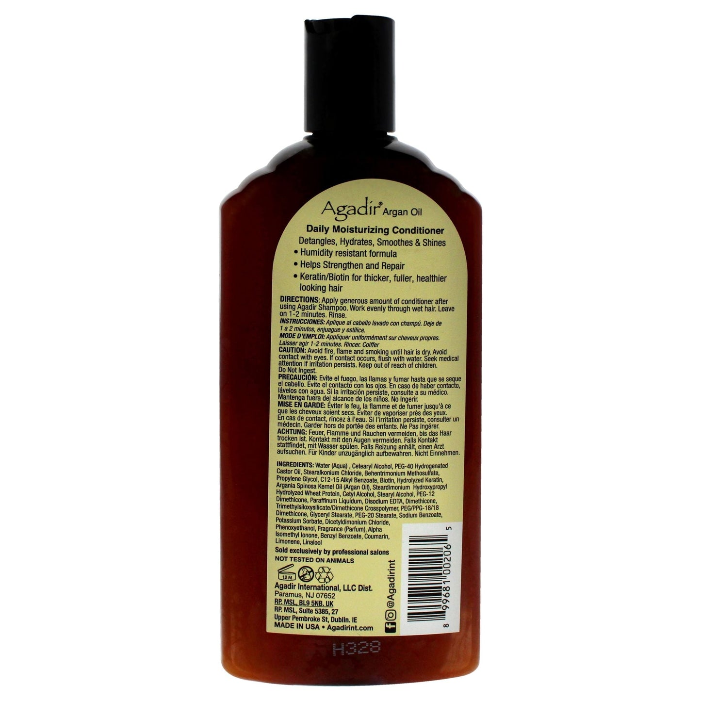 Argan Oil Daily Moisturizing Conditioner by Agadir for Unisex - 12.4 oz Conditioner
