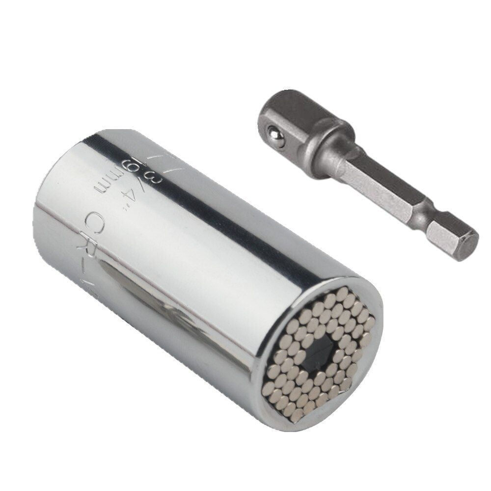2PCS/SET Universal Torque Wrench Head Set Socket Sleeve 7-19mm Power Drill Ratchet Bushing Spanner Key Magic Multi Hand Tools