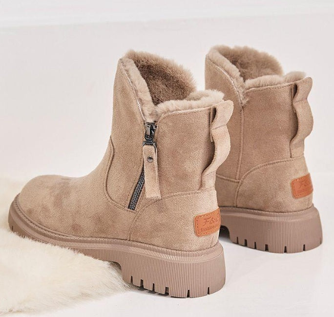 Warm Mid Tube Velvet Padded Cotton Shoes