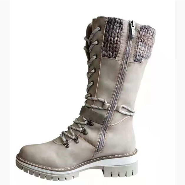 Women's Fur Integrated Knee-High Snow Boots