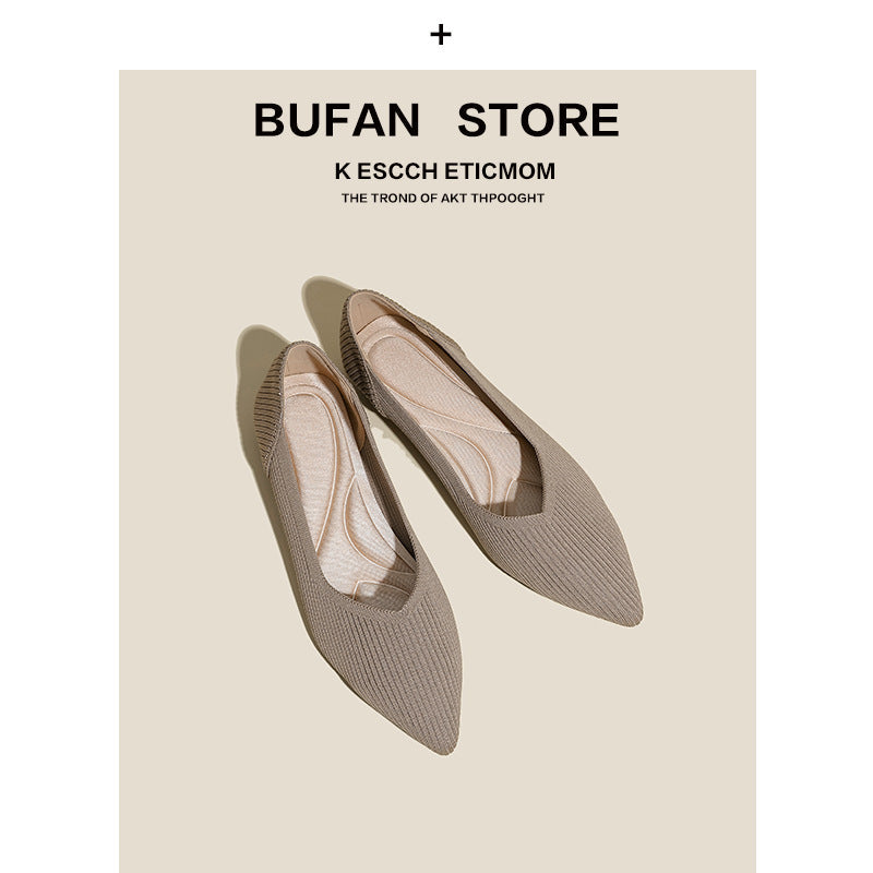 Women's Pointed-Toe Color Matching Flats