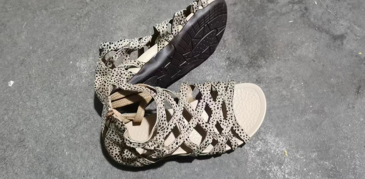 Women's Cross Strap Wedge Sandals