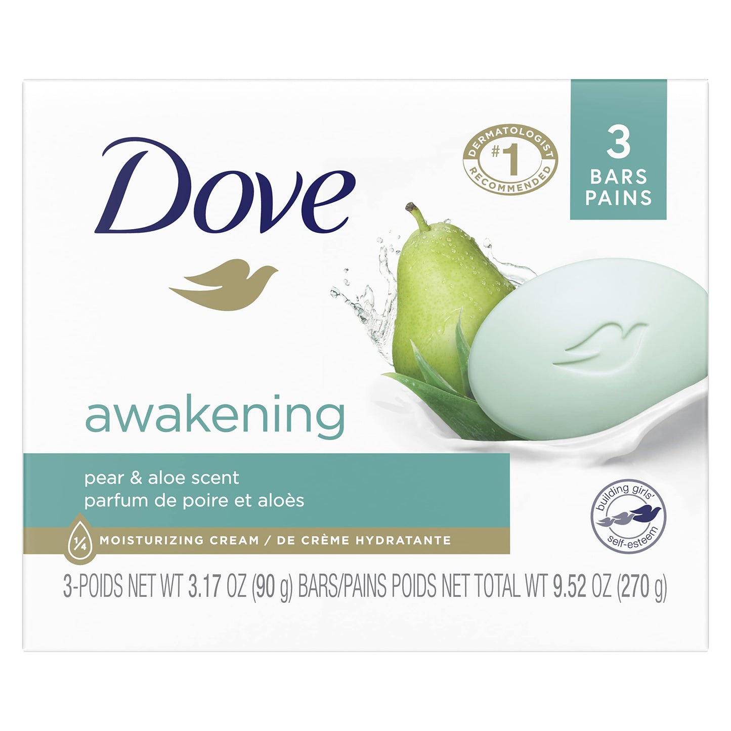 Dove Beauty Bar Gentle Skin Cleanser Moisturizing 3.17oz 3 Bars