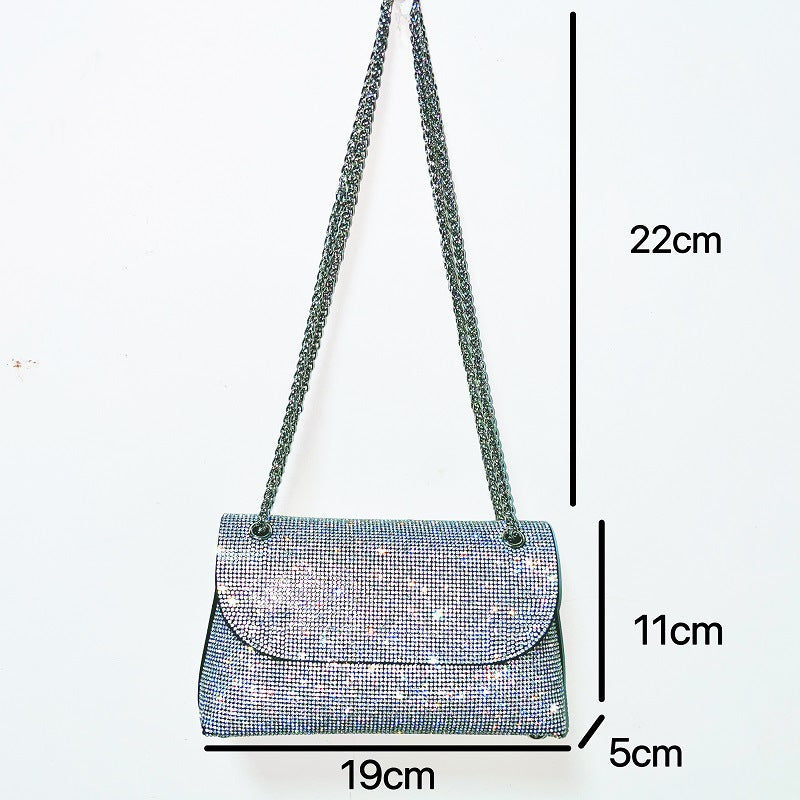 Women's Niche Design Rhinestone Embellished Crossbody Bag