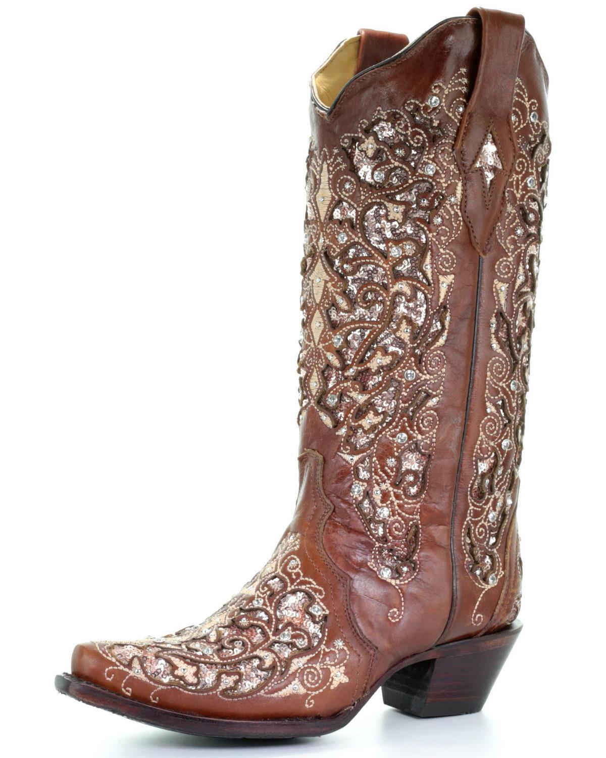 Women's Rhinestone Ornament High Leg Boot