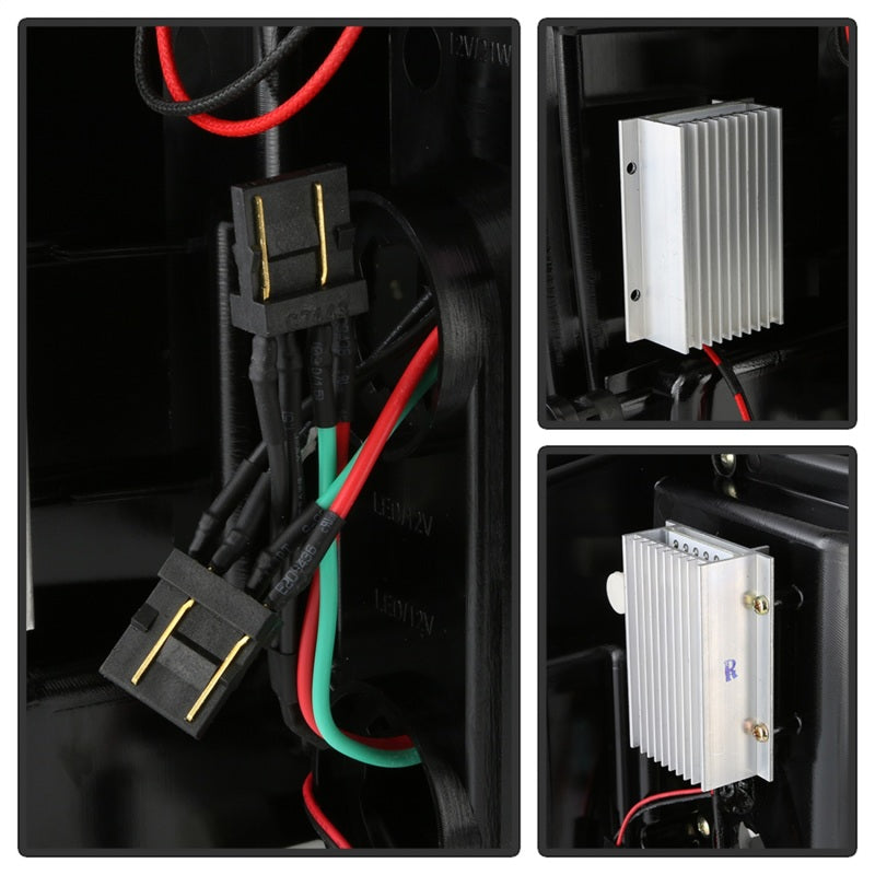 Spyder Chevy 1500 14-16 Barra de Luz Luces Traseras LED Todo Negro ALT-YD-CS14-LBLED-BKV2