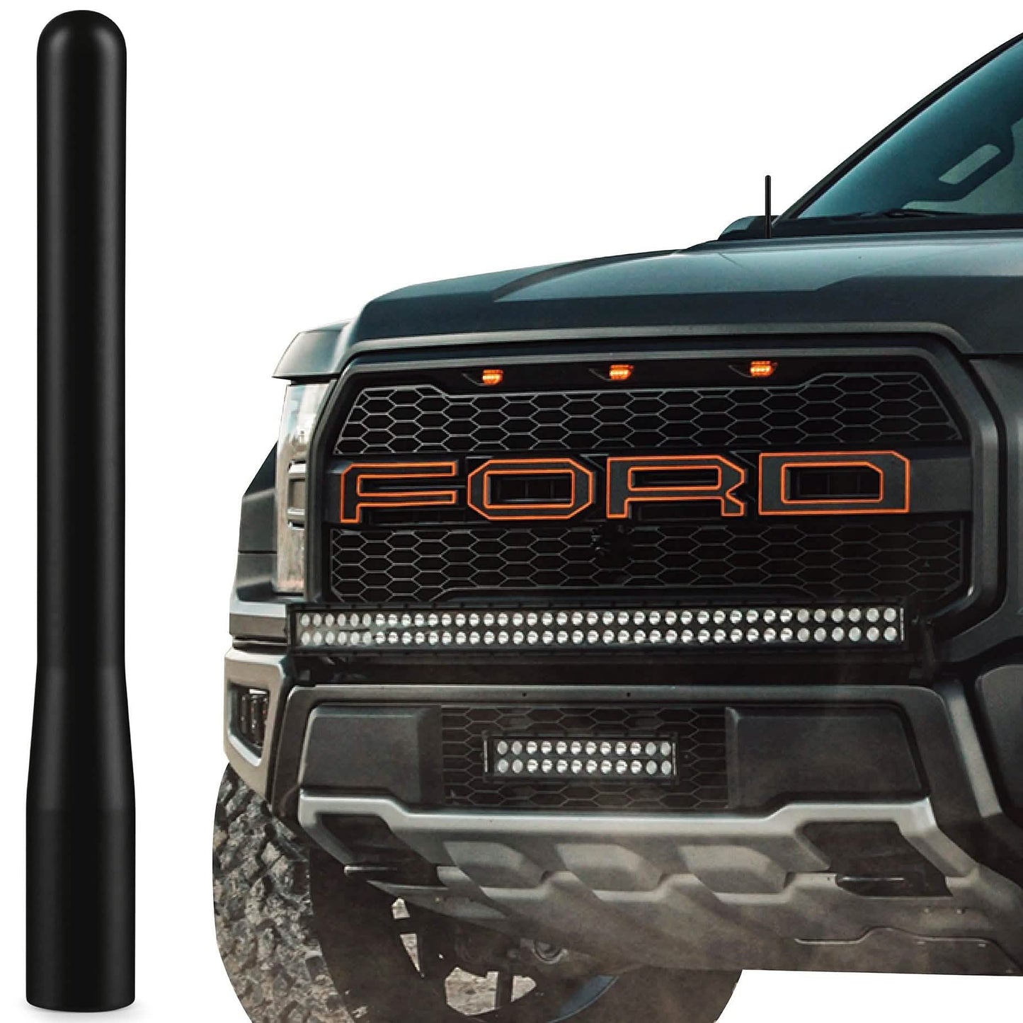 EcoAuto Antenna fits Ford F150 F250 F350 Super Duty, Bronco, Raptor & Dodge RAM Truck Short Antenna