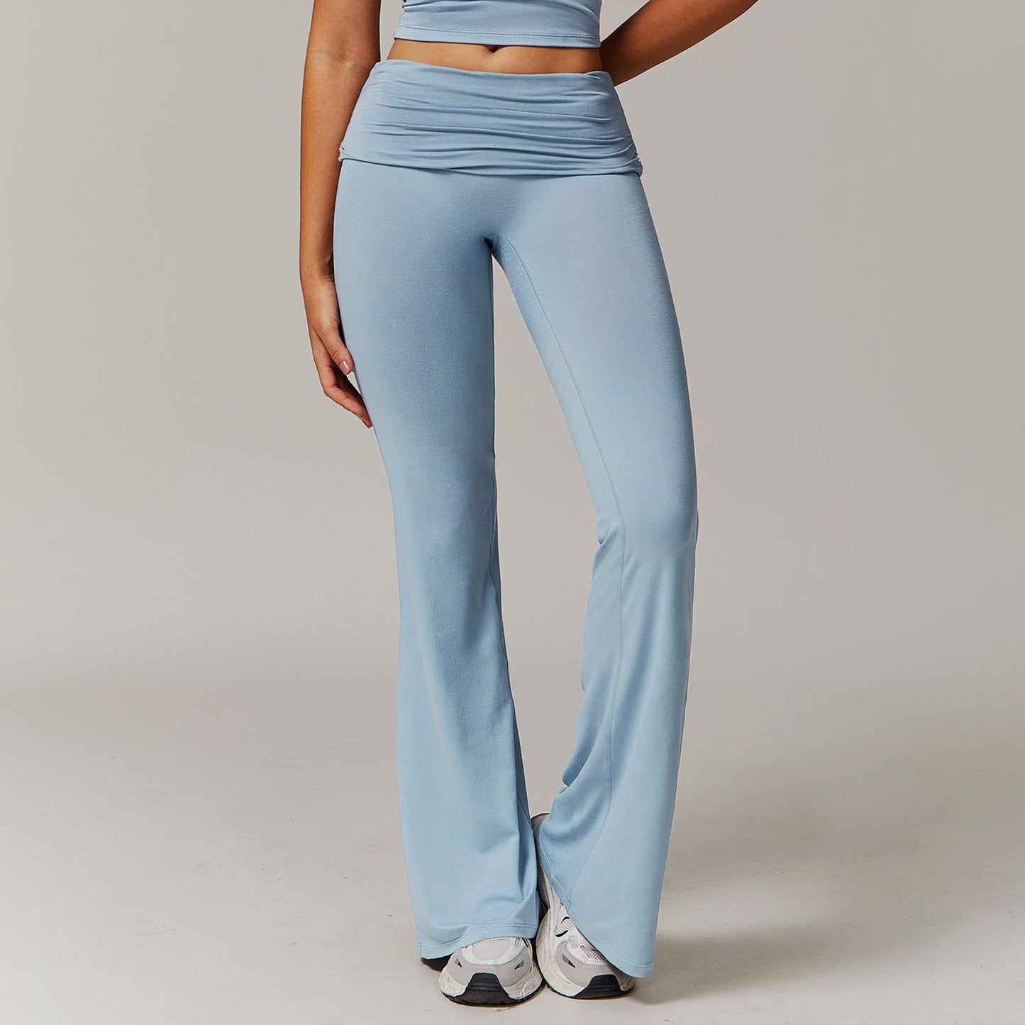 Wool Pleated High Waist Running Pants