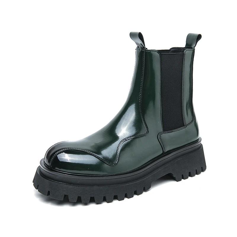 Men's Glossy Ankle Boots