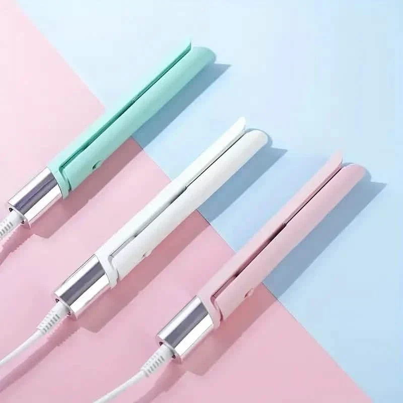 Electric Hair Straightener and Curler with Ceramic Plates
