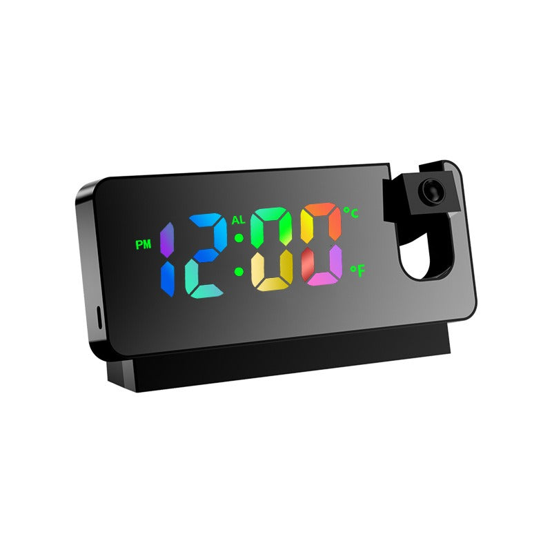 Student electronic clock Internet celebrity LED large screen mirror intelligent alarm clock luminous temperature and humidity pr