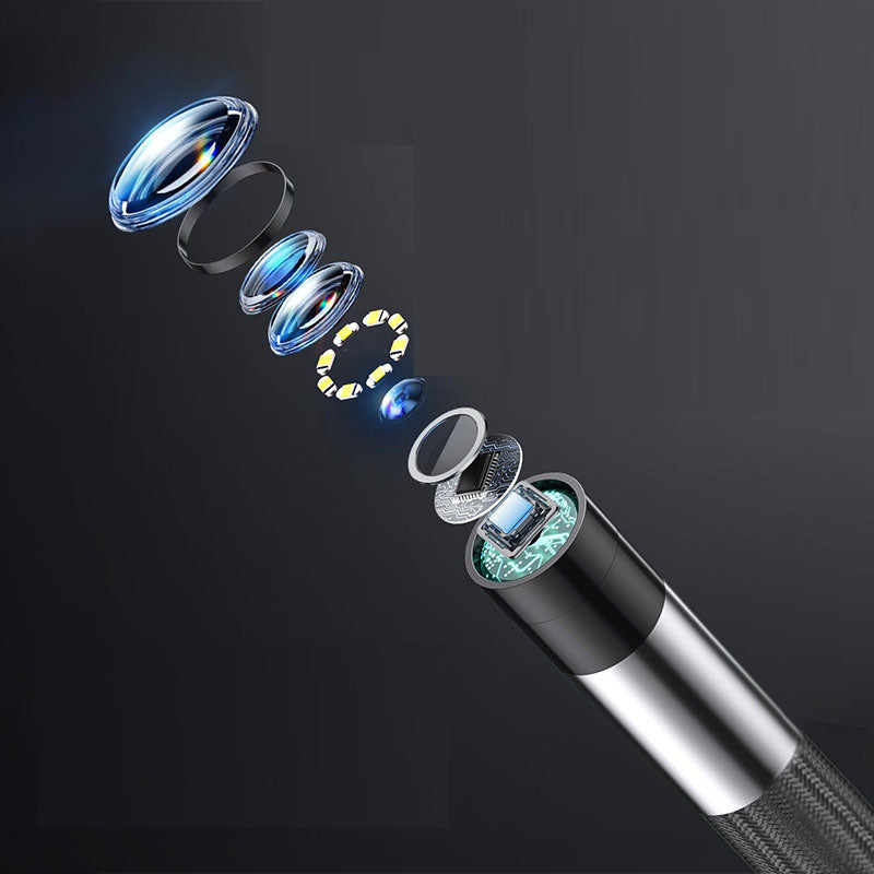 Intelligent industrial endoscope high-definition screen pipeline automotive maintenance probe lens