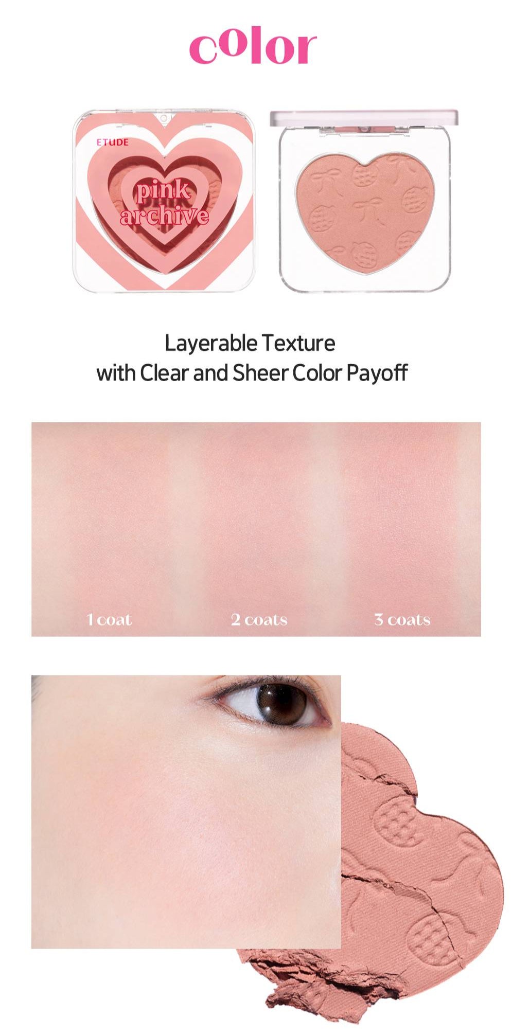 ETUDE Heart Flutter Blusher 4g #Pinkarchive