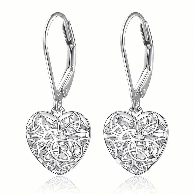 Exquisite Hollow Heart-Shaped Hoop Earrings