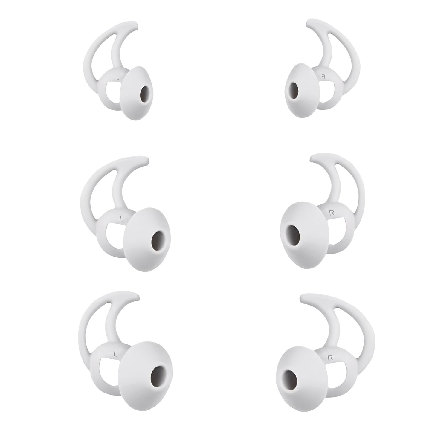 CYADCI Silicone Earbud Tips Compatible with Bose QuietComfort Earbuds and Sport Earbuds3 PairsSilver