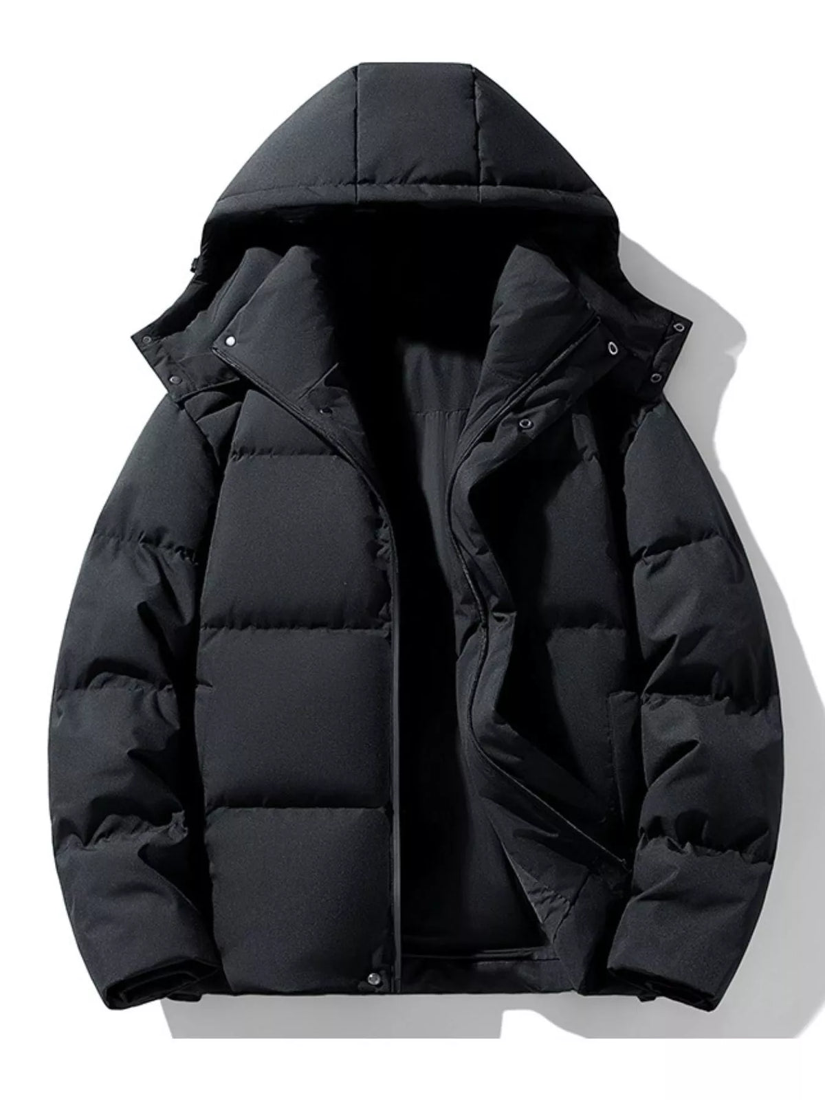 Men's Plus Size Hooded Padded Winter Puffer Jacket