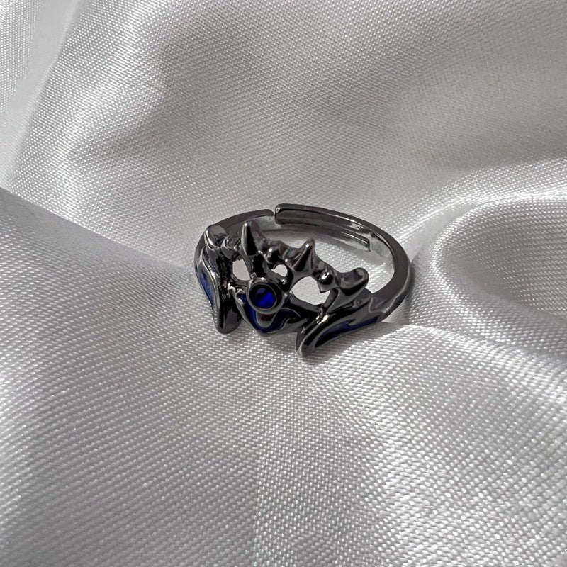 S925 Silver Ring Couple Geometry