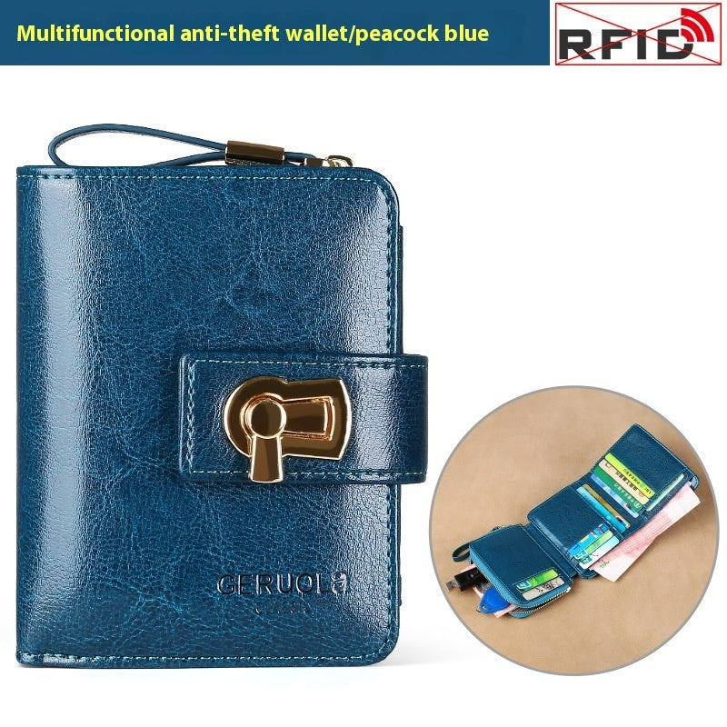Women's Short Large Capacity Buckle Wallet