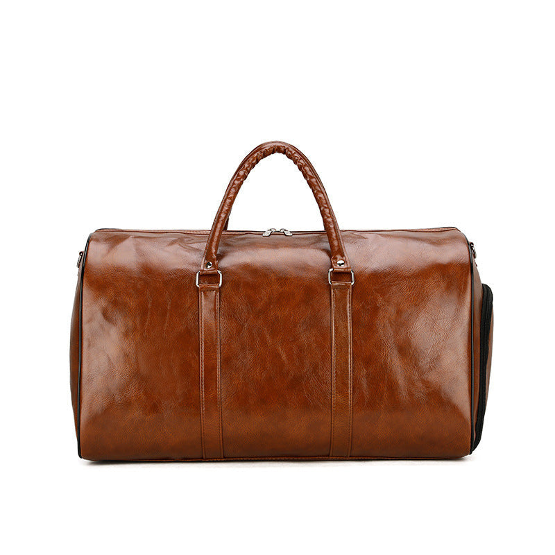 Pu Retro Business Traveling Luggage Bag Large Capacity Short Trip Bag