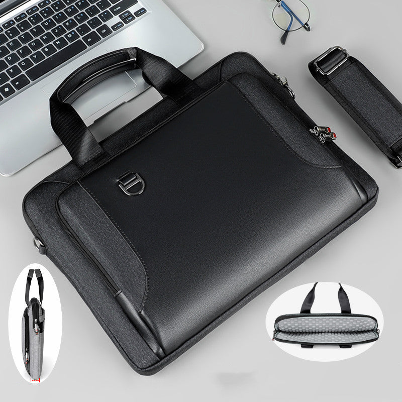 Laptop Bag Men's Handbag Briefcase Shockproof Pu Leather