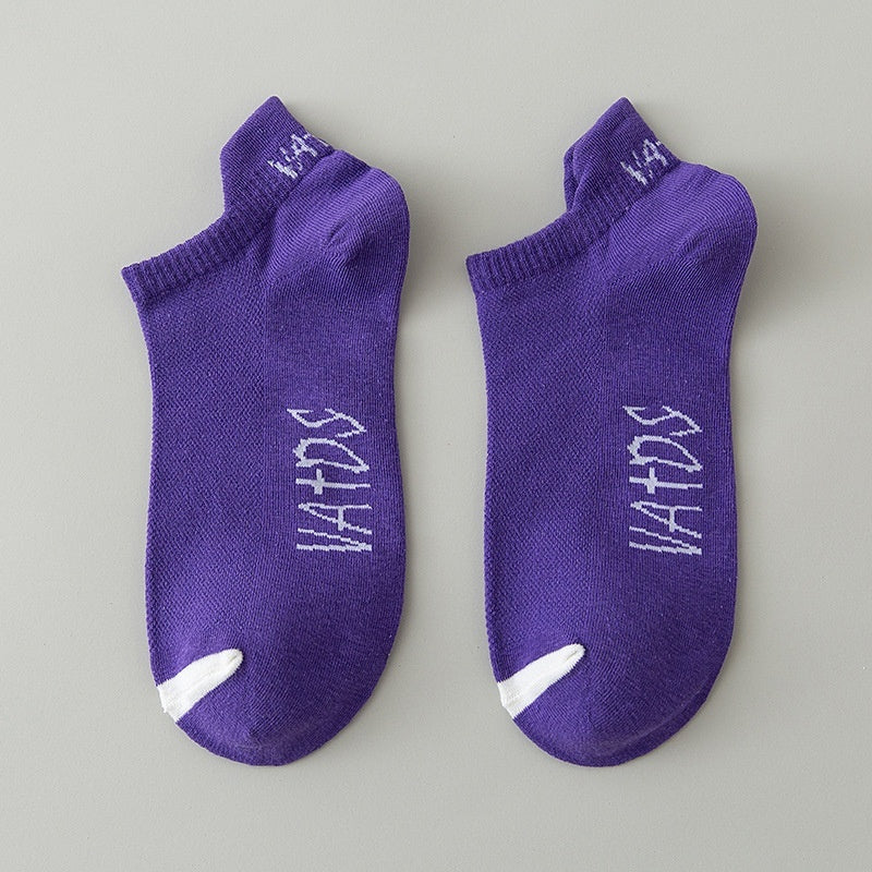 Season Thin Absorb Sweat Short Mesh Breathable Pure Cotton Man's Sports Socks